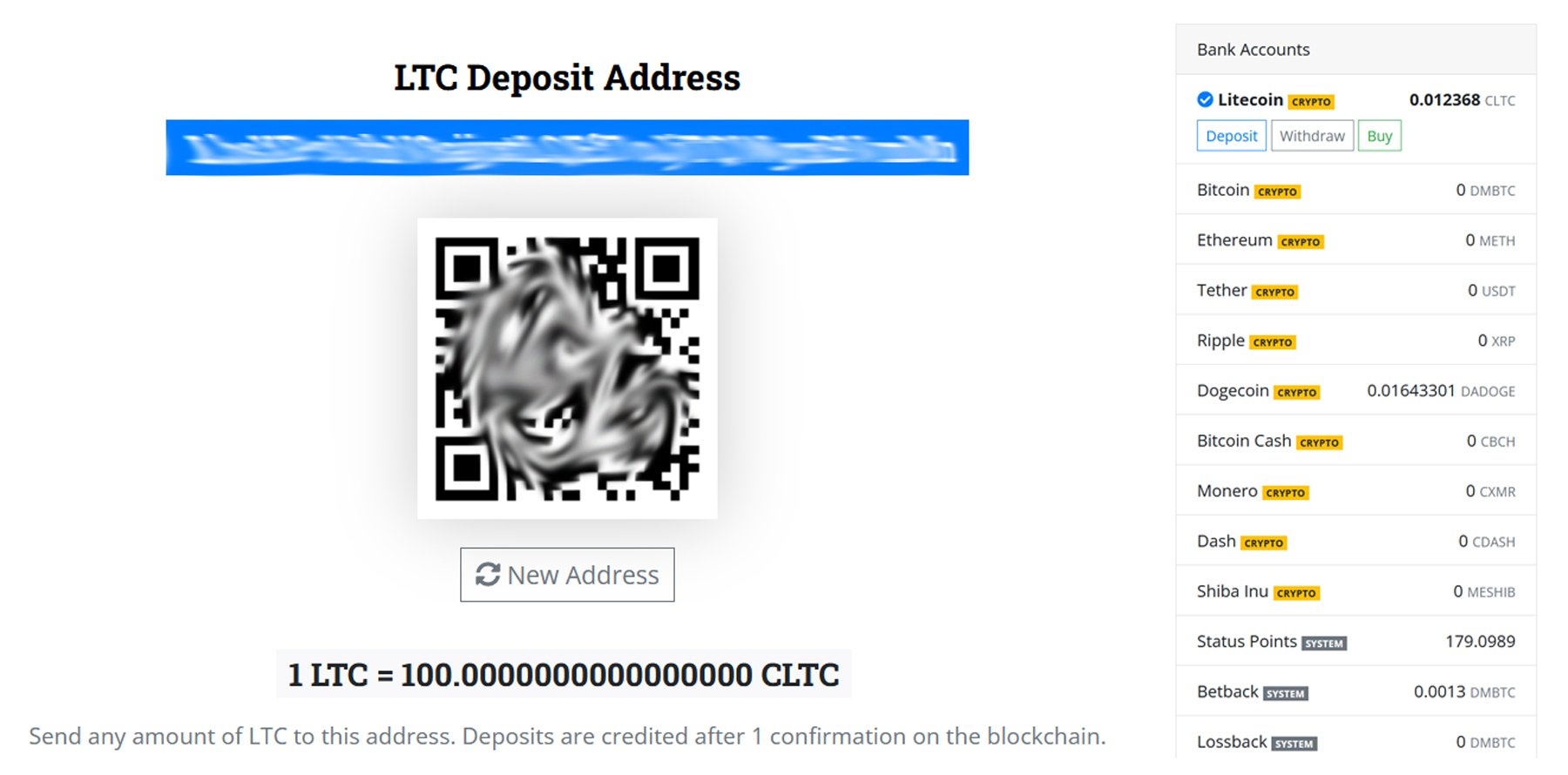 Betcoin payment screen